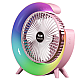 Mini ventilator de birou rotund cu LED RGB