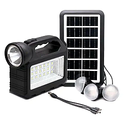 Kit solar multifunctional 80W GD 101 cu lanterna
