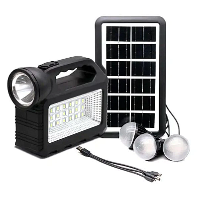 Kit solar multifunctional 80W GD 101 cu lanterna