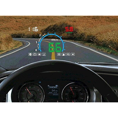 Display Auto Head Up E350 Kilometraj Cu Multiple Functii Si Proiectie Parbriz