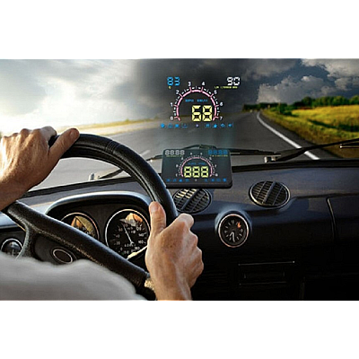 Display Auto Head Up E350 Kilometraj Cu Multiple Functii Si Proiectie Parbriz