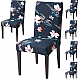 Set 6 huse pentru scaun model Albastru inchis cu flori CC-48