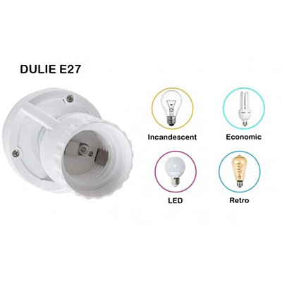 Suport dulie E27 cod Q H201 cu senzor de miscare IR