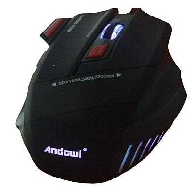 Mouse gaming Andowl model Q 802 negru/rosu