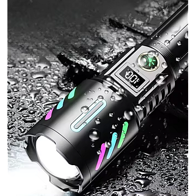 Lanterna puternica de mana P50 cu indicator baterie si display