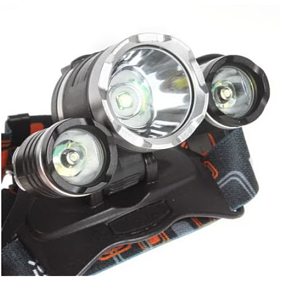 Lanterna frontala RJ 3000 Aluminiu Led 3 x CREE-XM-L T6 3000 Lumeni