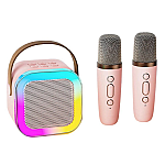 Set 2 Microfoane Karaoke cu boxa portabila K12