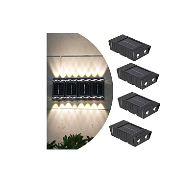 Set 4 lampi solare cu LED bidirectional sus jos