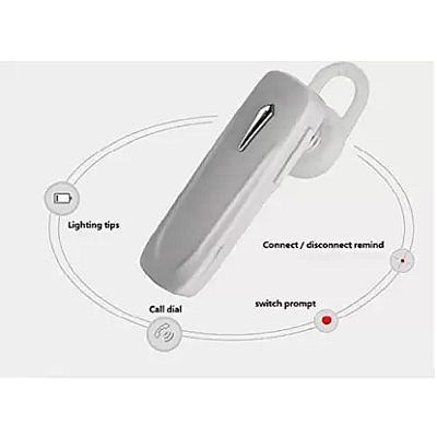 Casca bluetooth cu microfon Alb