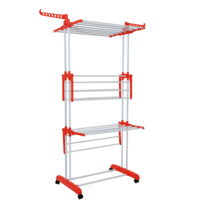 Uscator de rufe vertical pliabil cu suport de umerase Portocaliu Uscator de rufe vertical pliabil cu suport de umerase Portocaliu