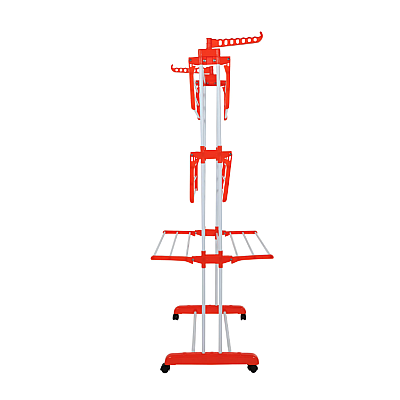 Uscator de rufe vertical pliabil cu suport de umerase Portocaliu