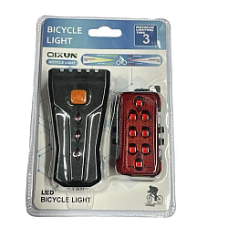 Set de lumina pentru bicicleta cu LED-uri din plastic cu baterie AAA
