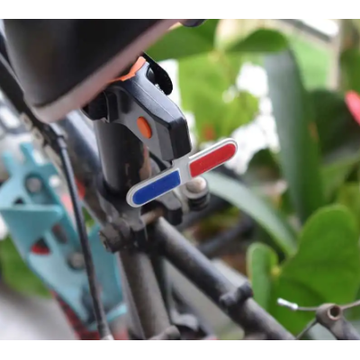 Stop bicicleta model stroboscop rosu albastru