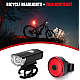 Set lanterna far stop led usb bicicleta trotineta 300 lm minimalist