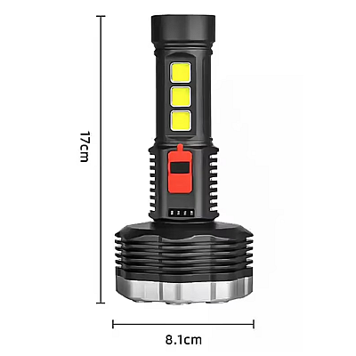 Lanterna multifunctionala 13 LED plus 3 LED COB 913 reincarcabila USB