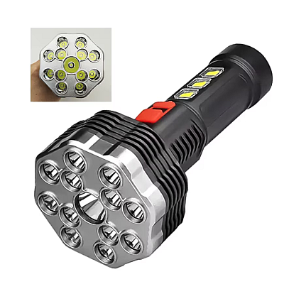 Lanterna multifunctionala 13 LED plus 3 LED COB 913 reincarcabila USB