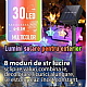 Instalatie solara cu bec in forma de COROANA 30LED 5M lumina multicolor