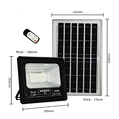 Proiector LED 100W cu panou solar