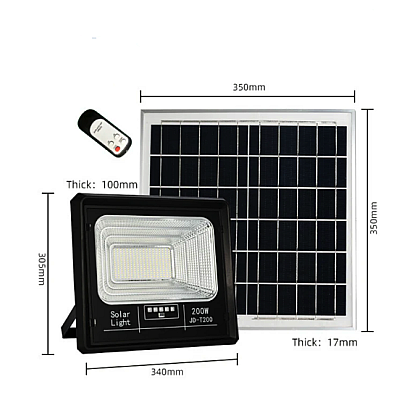 Proiector LED 200W cu panou solar