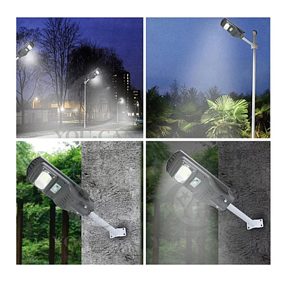 Lampa solara stradala LED 50W cu panou fotovoltaic cu o caseta