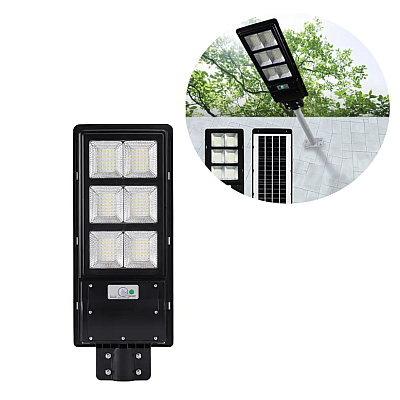 Lampa solara stradala LED 300W cu panou fotovoltaic cu 6 casete