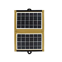 Panou solar Portabil 4W CL-670 cu husa textila maro