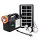 Kit solar camping GD 102 cu 3 becuri boxa BT radio powerbank 5000mAh