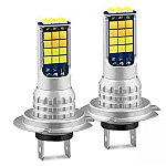 Set 2 Bec Led H7 3030 Smd 90W cu 2 moduri de lumina (rece si calda)