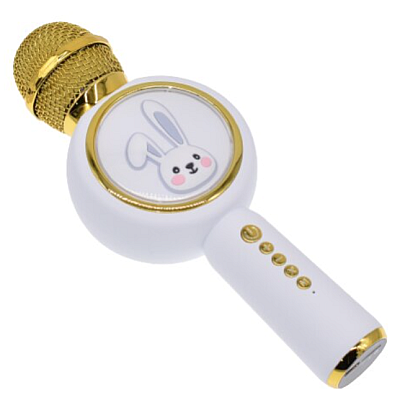 Microfon Karaoke cu Bluetooth pentru copii X6 model IEPURAS