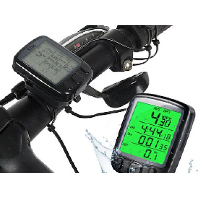 Kilometraj digital bicicleta SD 563A cu fir 25 functii afisaj temperatura ora comparator