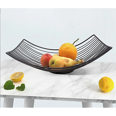 Cos pentru fructe Metal Negru 30 x 23 cm