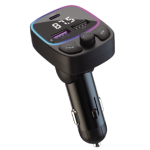 Modulator auto C48 cu USB dublu 3.1A si lumina RGB Modulator auto C48 cu USB dublu 3.1A si lumina RGB