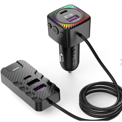 Modulator FM Bluetooth CSII cu 2 x USB C si 3 x USB A Modulator FM Bluetooth CSII cu 2 x USB C si 3 x USB A