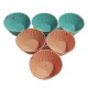 Set 6 forme din silicon pentru prajituri si briose imprimeu confettii Set 6 forme din silicon pentru prajituri si briose imprimeu confettii