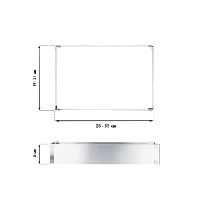 Forma dreptunghiulara pentru tort reglabila de 28 pana la 53 cm H-8CM