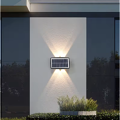 Lampa solara de perete 6 LED lumina calda