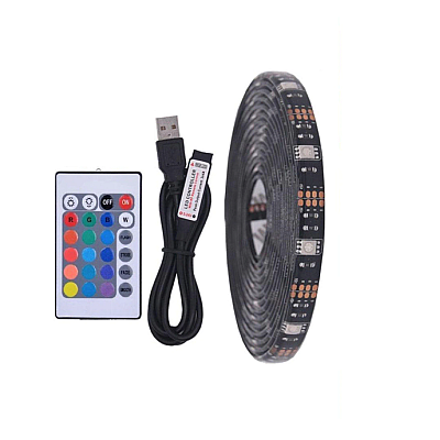 Kit banda LED RGB pentru TV lungime 3 m telecomanda inclusa