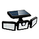 Lampa Solara Tripla cu Panou Solar Incorporat 74 LED SMD Reglabila 360 grade FL 1725A