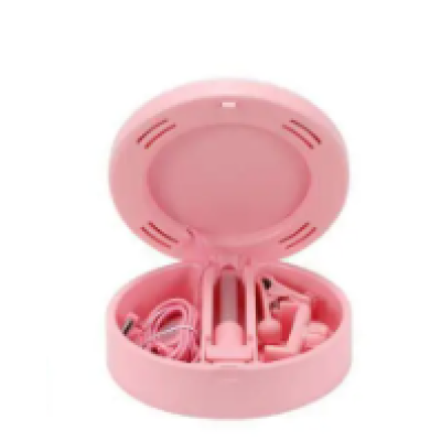 Lampa circulara patrata de machiaj cu oglinda si suport telefon/accesorii Lampa circulara patrata de machiaj cu oglinda si suport telefon/accesorii