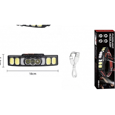 Lanterna de cap HX 811 cu 9 LED puternice si incarcare USB