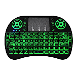 Tastatura Mini Wireless Q K07 cu Touchpad 2.4 GHz Iluminare RGB 7 Culori 