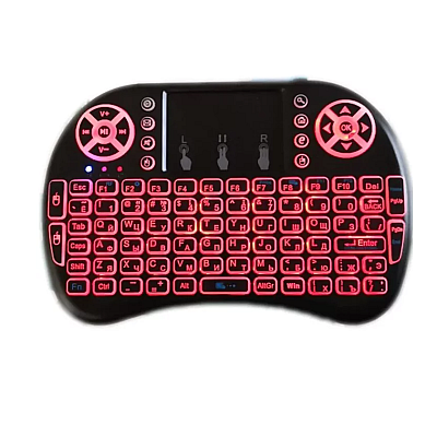 Tastatura Mini Wireless Q K07 cu Touchpad 2.4 GHz Iluminare RGB 7 Culori