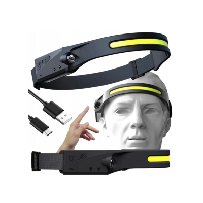 Lanterna frontala de cap LED USB AS 51737 Negru Lanterna frontala de cap LED USB AS 51737 Negru