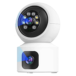 Camera de supraveghere 360 LY088 055 de 4mp wifi senzor miscare hd plastic alb negru