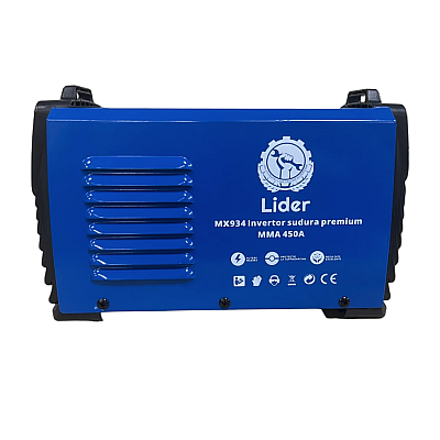 Aparat sudura LIDER PREMIUM MMA 450 A MX934 afisaj electronic cablu 12mm / 3m valiza transport