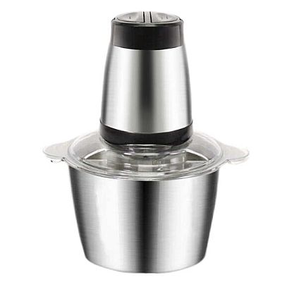 Tocator Electric Multifunctional Q JR842 650W cu 2 Viteze din Inox pentru Carne Fructe si Legume Capacitate 3L