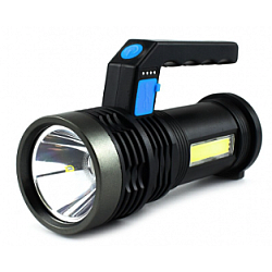 Lanterna cu LED Q LED556 cu 1000 lumeni acumulator integrat lumina laterala COB negru