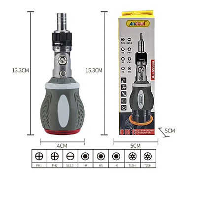 Surubelnita Magnetica LS9904 cu 8 Capete Interschimbabile Mecanism Tip Cliche