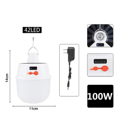 Lampa solara BL 2025 cu acumulator 5 Moduri de iluminat Incarcare Usb panou solar