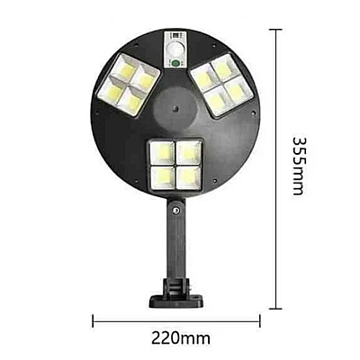 Lampa solara LED stradala A53 61 rotunda cu 4 casete